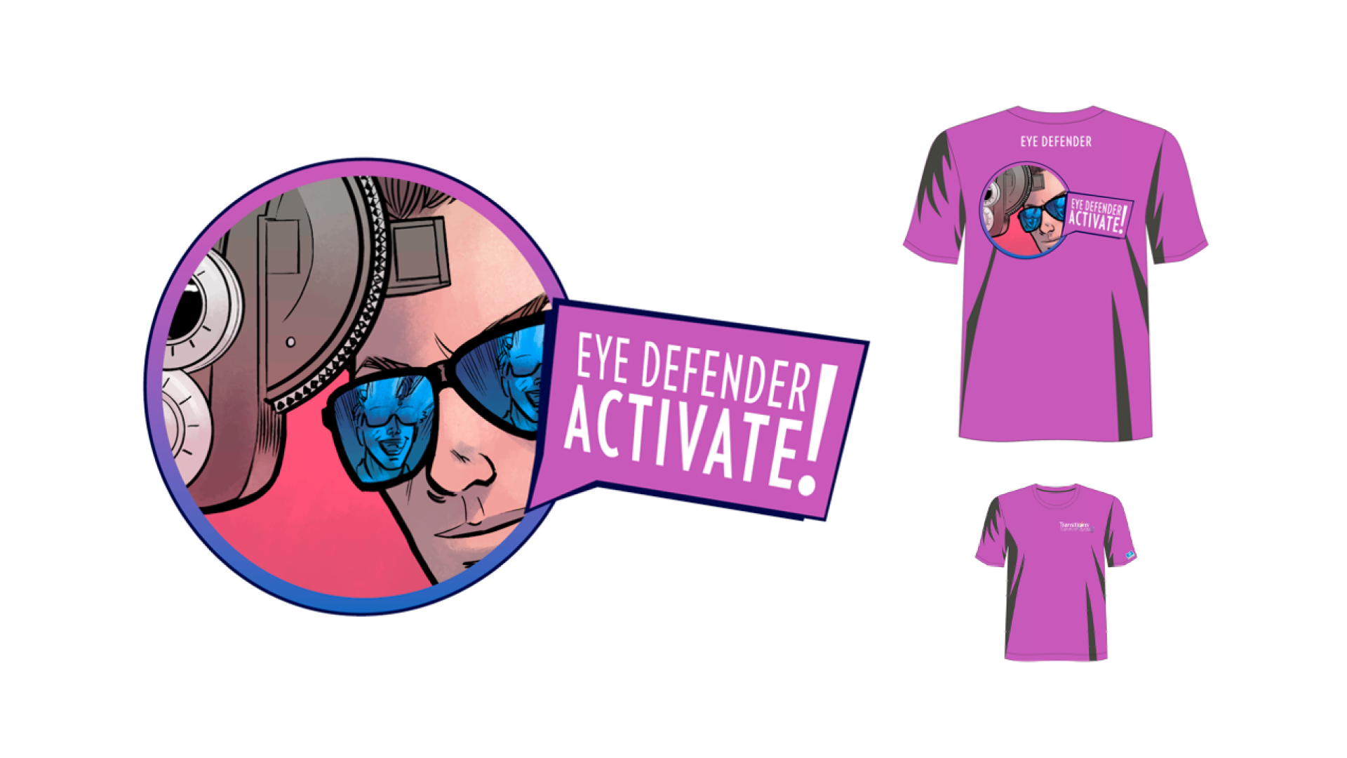 Eye Defender Activate pink shirt